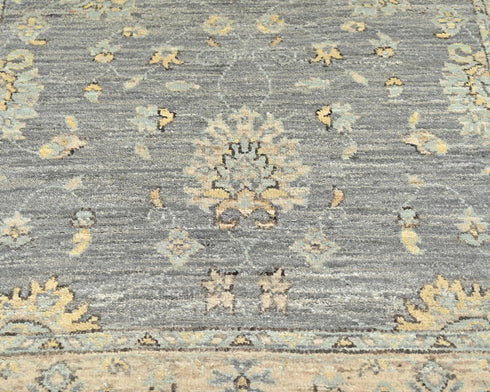 3x5 Zeigler Gray Afghan Hand Knotted Wool Area Rug